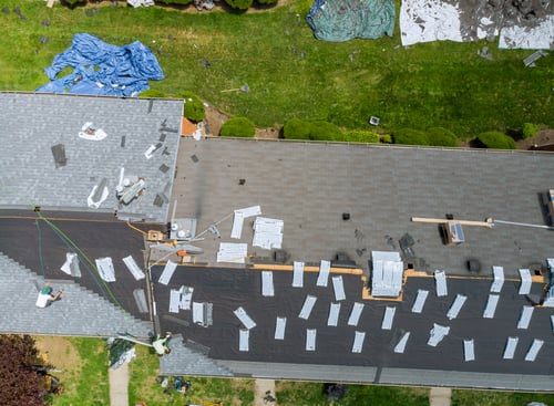Luxury roof installation project